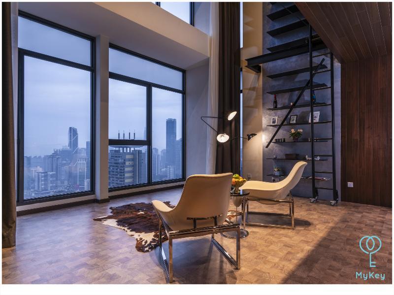 Expressionz Professional Suites By Mykey Kuala Lumpur Buitenkant foto 3D rendering of a living room